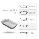 Alüminyum Kase 750 1